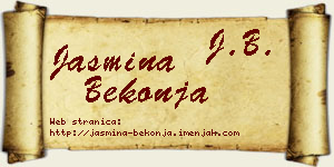 Jasmina Bekonja vizit kartica